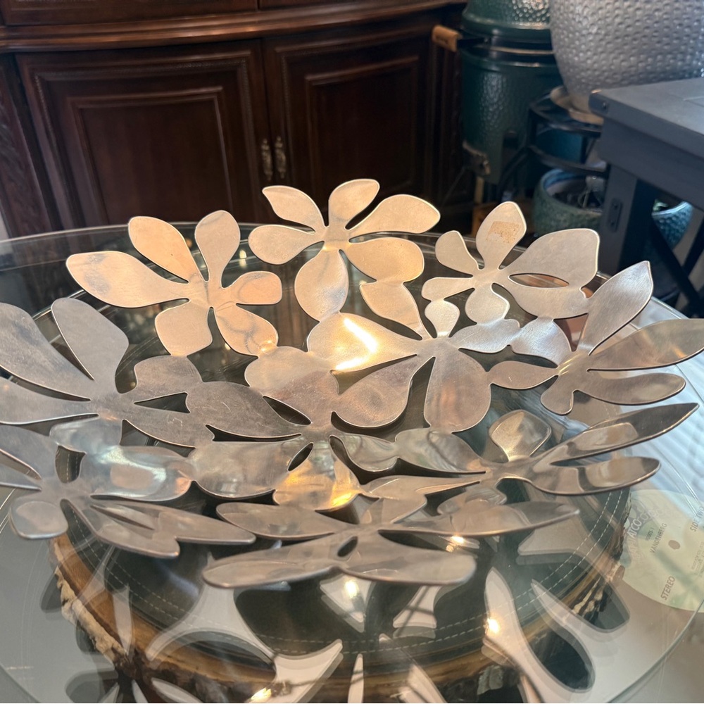 Vintage 1990s IKEA Stainless Steel Stockholm Fruit Bowl.